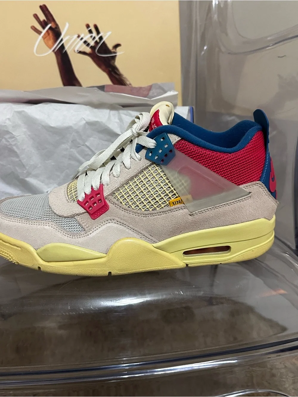 Air Jordan 4 Union LA Guava Ice 2020 Size 9.5 Used Rare Retro Authentic Pink